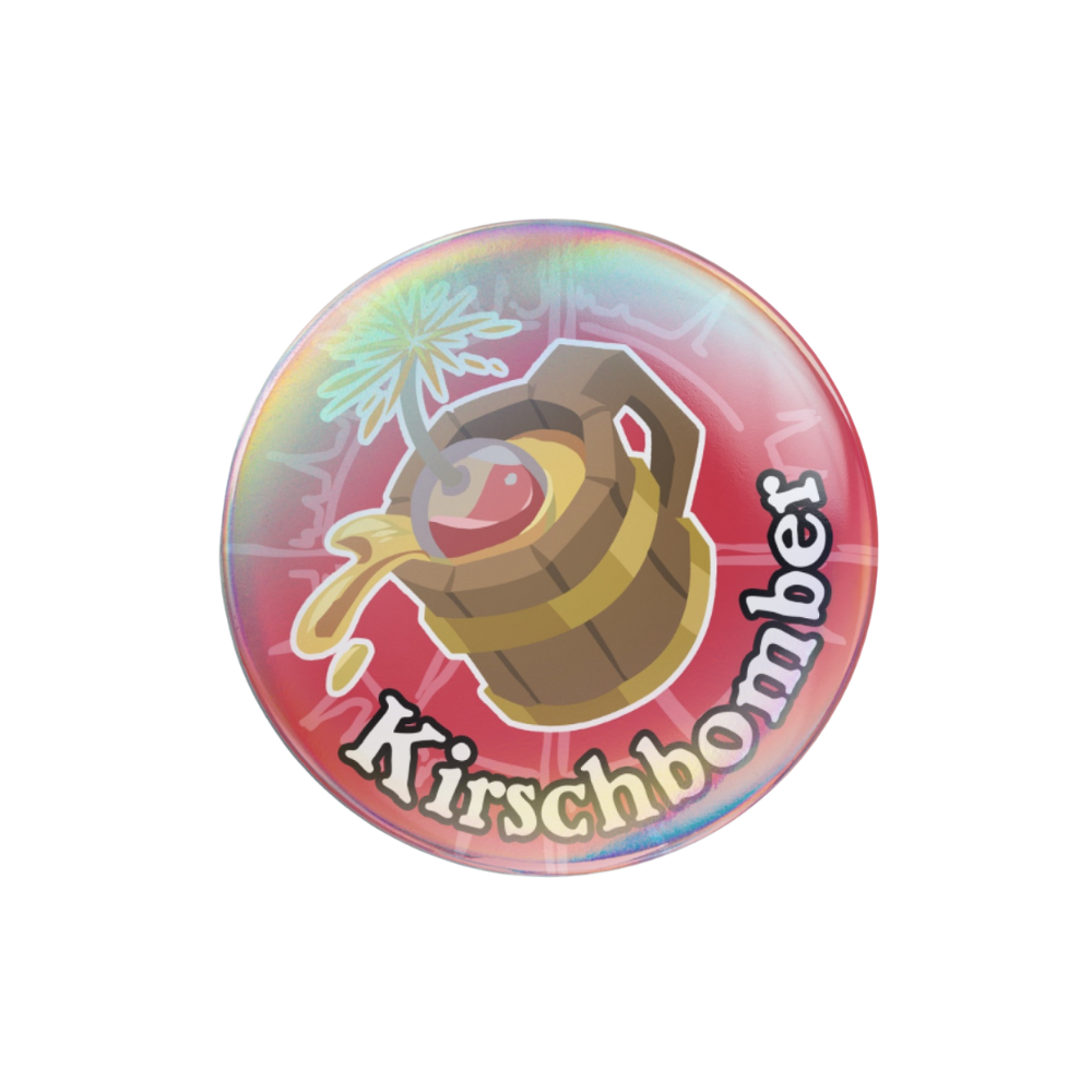 Badge (rund) "Kirschbomber"